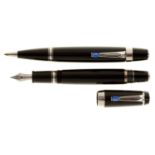 A Montblanc Boheme fountain pen and ballpoint pen set, zipped case (2) Good condition, practically