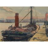 Anthony John Cartmel-Crossley (1934-2008) - Collier at Rest, Liverpool, signed, pen, pencil, ink and