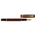 A Parker Duofold Classic burgundy fountain pen Good condition
