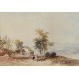 Thomas Miles Richardson Junior RWS (1813-1890) - Figures by a Wagon in a Mountainous Landscape,