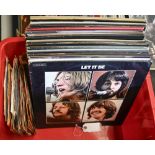 Vintage Vinyl Records. LPs, including The Beatles Let It Be and A Hard Day's Night, Queen News of