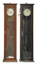 Electric horology. A stained wood Master timepiece, Pul-So Matic, Gent & Co Ltd, Leicester, 1930s,