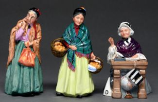 Three Royal Doulton earthenware figures, second half 20th c, comprising Bridget, Schoolmarm and