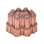 A Victorian copper jelly mould, Benham & Froud, c1900, 16cm l, stamped maker's mark and 616 Minor