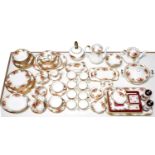 An extensive Royal Albert Old Country Roses pattern dinner service, table mats, table lamp and other