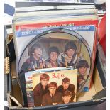 Vintage Vinyl Records. Beatles LPs, including Help!, At the Hollywood Bowl, Please Please Me, etc
