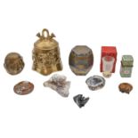 Miscellaneous South East Asian works of art, to include a Chinese brass gong, etc Good condition