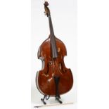 A Stentor "Rockabilly" scoping shoulder double bass, 175cm l, with bow, in soft case