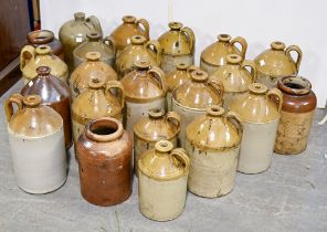 Twenty three various stoneware bottles and jars, 19th c and later, various Mixed condition, mostly