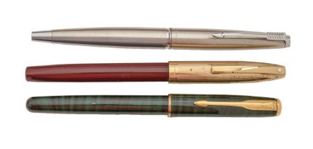 A Parker Sonnet fountain pen and others (3)
