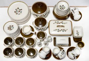 Miscellaneous Denby Shamrock dinner ware, including graduating covered serving dishes, butter dish