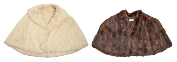 Furs. A squirrel coat and two fur capes, 1960s  Sold with original receipt for the coat of Shulman &