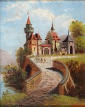 Northern European School, 1887 - Stolzenfels Castle; Godesberg Castle, a pair, both indistinctly