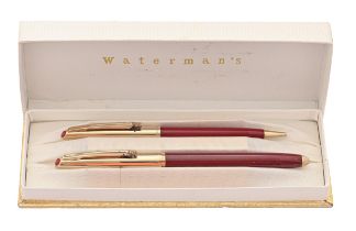 A Waterman 503 fountain pen and pencil set, boxed