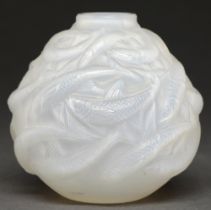 Formose. A Lalique semi-opalescent glass vase, 90mm h, engraved R Lalique France No 100 Good