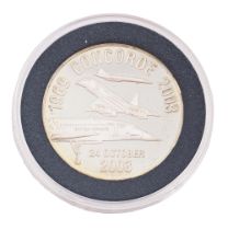 Concorde Last Flight 2oz commemorative silver medal 2003, boxed