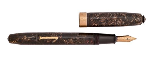 A Conway Stewart marbled celluloid fountain pen