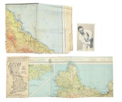 World War Two. Operation Mailfist, a silk map for the proposed invasion of Malaya, 1945, printed