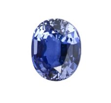 An unmounted sapphire, 8 x 10mm, approx. 5ct Good condition