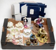 A quantity of Coalport ceramics, including three figurines from the Figurine Craft Series, pageboy