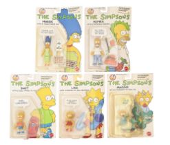 The Simpsons. Five Mattel figures, 20th/21st c, boxed, (5) Good condition, light wear to packaging.