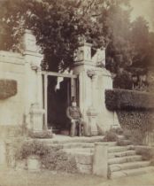 Victorian photograph. Fountains Abbey, Gate to Fountains Hall, albumen print from P H Dellamott