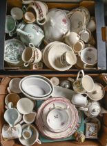 Miscellaneous ceramics, including Wedgwood and Worcester tea ware, a Beswick Beatrix Potter