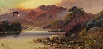 J H Boel, 19th / 20th c - In the Highlands - Morning; Evening, a pair, both signed and dated 1899,