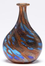 Studio glass. An iridescent glass vase by Siddy Langley, 17cm h, signed, inscribed LGW and dated