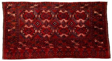 Antique Beshir turkmen chuval of ikat design, 192 x 105cm