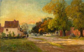 Charles Carter Read RBSA (Fl. 1882-1907) - A Worcestershire Village, signed, oil on canvas, 34 x