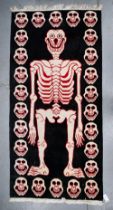 Tibetan skeleton rug, 188 x 92cm