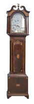 A Victorian marquetry inlaid mahogany eight day longcase clock, the painted dial inscribed C