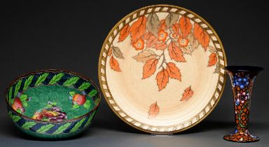 Charlotte Rhead. An A G Richardson & Co Ltd Crown Ducal Autumn Leaves dish, second quarter 20th c,