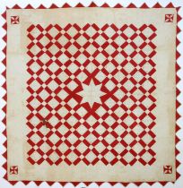 Folk Art. A Scottish Presbytery patchwork quilt, 19th c, in the manner of Welsh chapel work, centred