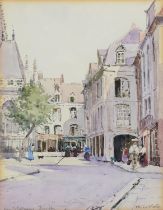 William Tatton Winter RBA (1855-1928) - Rue Sainte Catherine, Dieppe, signed and titled, 34 x 24.5cm