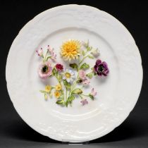 A set of ten Coalport floral encrusted plates, 20cm diam Good condition