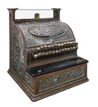 An early 20th c copper and brass cash register, The National Cash Register Company Dayton Ohio