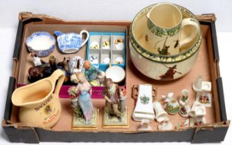 Miscellaneous ornamental ceramics, to include a Royal Doulton Isaac Walton Series ware jug and