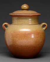 Studio ceramics. Ovoid Jar and Cover, glazed stoneware, 40cm h, potter's seal Good condition