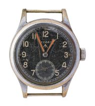 A WWII British military issue Record stainless steel 'Dirty Dozen' wristwatch, calibre 022K