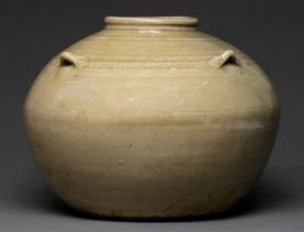 Edmond de Waal, CBE (1964 - ) - Jar, thrown and glazed stoneware with four handles and incised