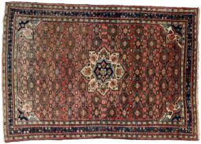 A Persian Hamadan/Bijar carpet, 312 x 205cm