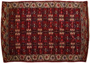 Antique yomut turkmen rug, 191 x 136cm