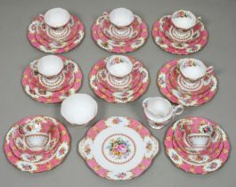 A Royal Albert bone china Lady Carlyle tea service (35) Good condition