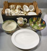 Miscellaneous ceramics, including Royal Doulton Royal Gold pattern part tea service, Wedgwood ginger