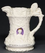 A Royal Commemorative Burgess & Leigh Burleigh Ware jug - Visit of HM Queen Elizabeth to Canada