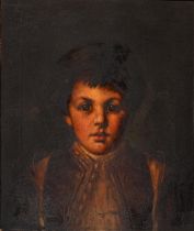 English School, 19th c - Portrait of a Young Boy, dressed as a page, head-and-shoulders length and