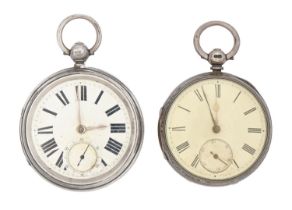 An English silver lever watch, P Harris London & Manchester, No 29176, 51mm diam, Chester 1890 and
