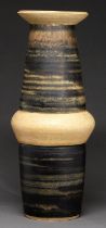 Studio ceramics. Vase, stoneware, 60cm h, painted potter's initials Good condition